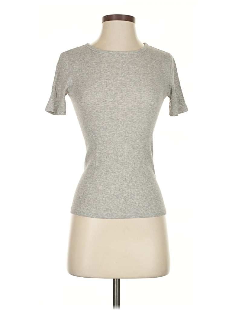 Pre-owned Everlane Short Sleeve Turtleneck In Gray