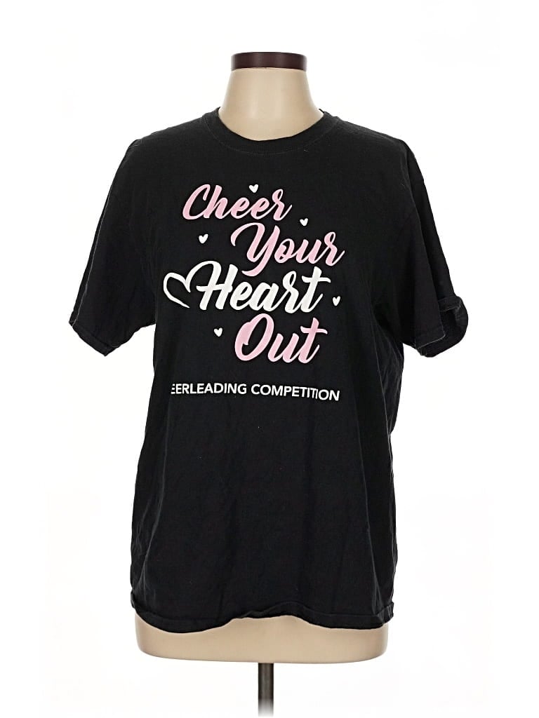 Pre-owned Port & Company Short Sleeve T-shirt In Black