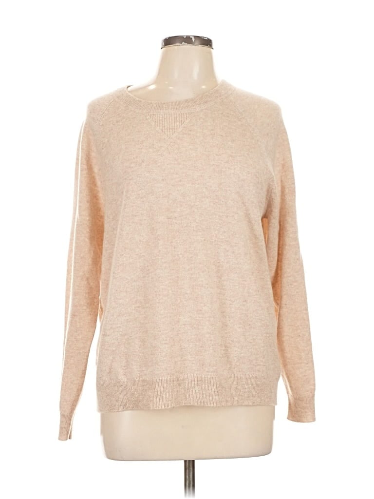 Pre-owned Garnet Hill Cashmere Pullover Sweater In Brown