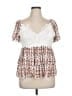 Daytrip White Short Sleeve Blouse Size XL - photo 1