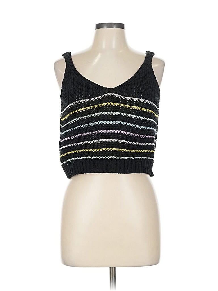 Pre-owned Hybrid Sleeveless Top Black Strapless Neckline Tops