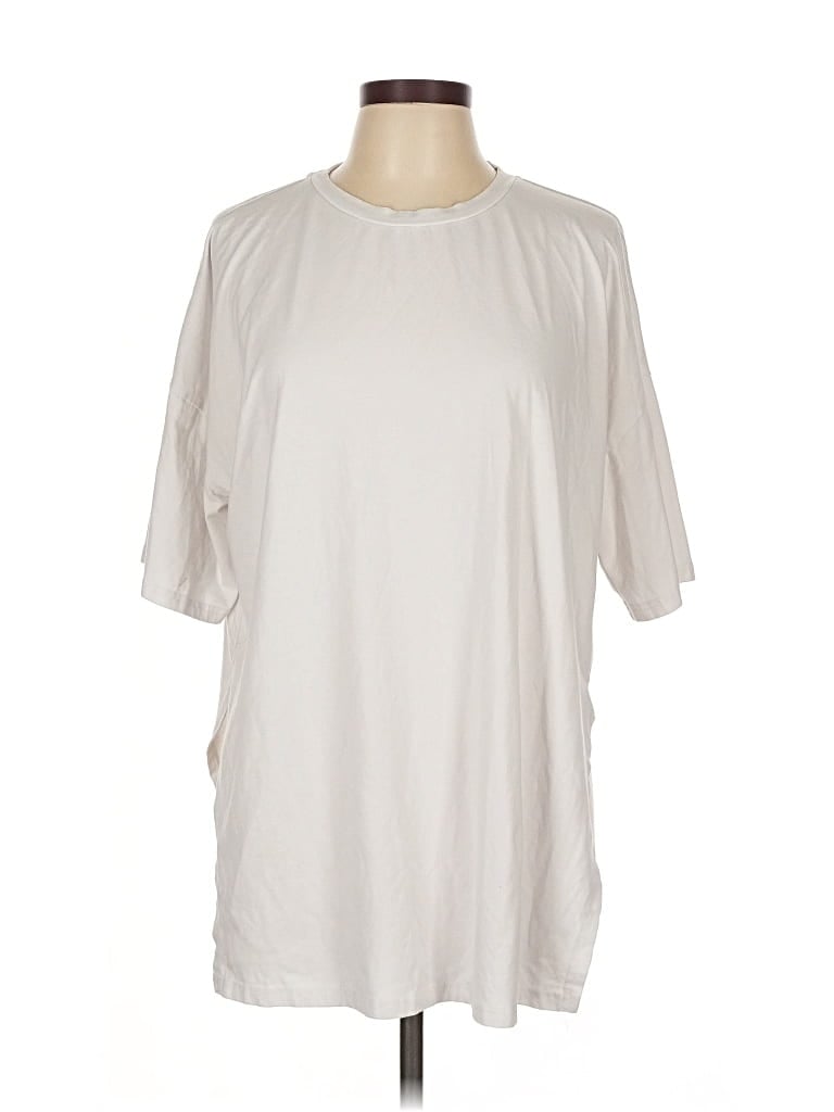 Pre-owned Unbranded 3/4 Sleeve T-shirt In White