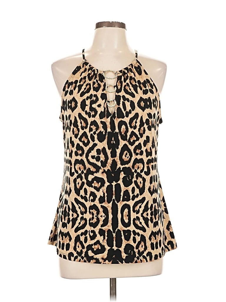 Pre-owned Inc International Concepts Sleeveless Blouse In Gold