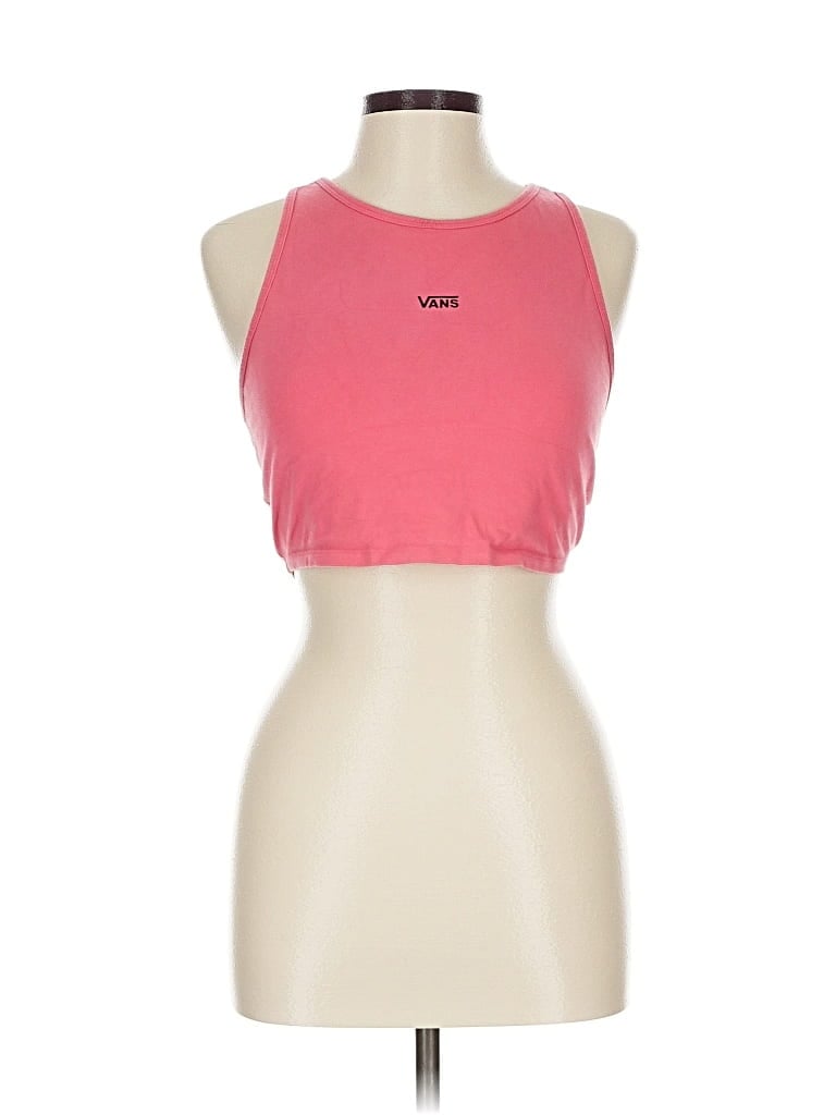 Pre-owned Vans Tank Top Pink Halter Neckline Tops