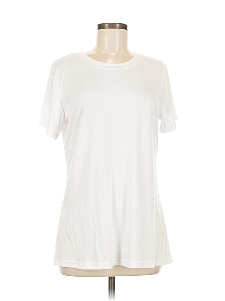 Pre-owned Unbranded Short Sleeve T-shirt In White