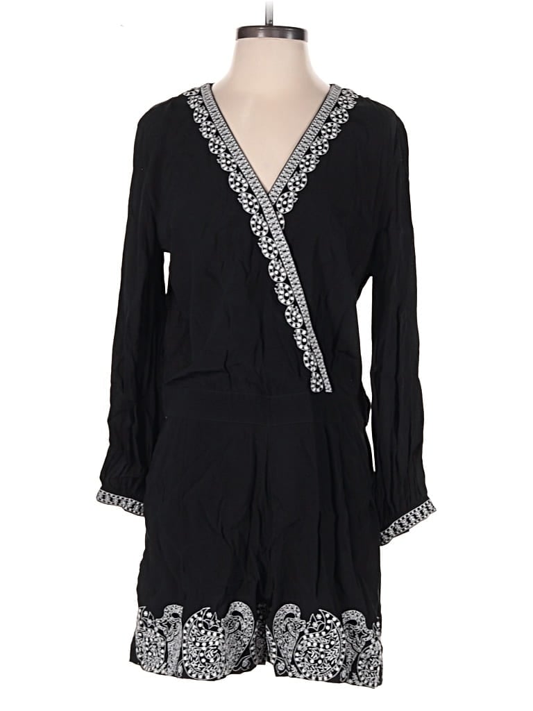 Pre-owned Ann Taylor Loft Romper In Black