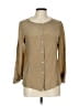 Assorted Brands 100% Silk Polka Dots Tan Long Sleeve Silk Top Size 10 - photo 1