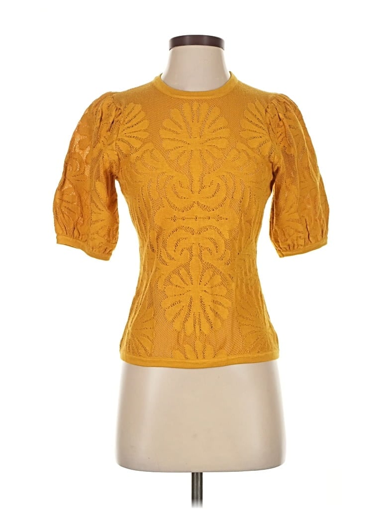 Pre-owned Ulla Johnson Cardigan Sweater In Yellow