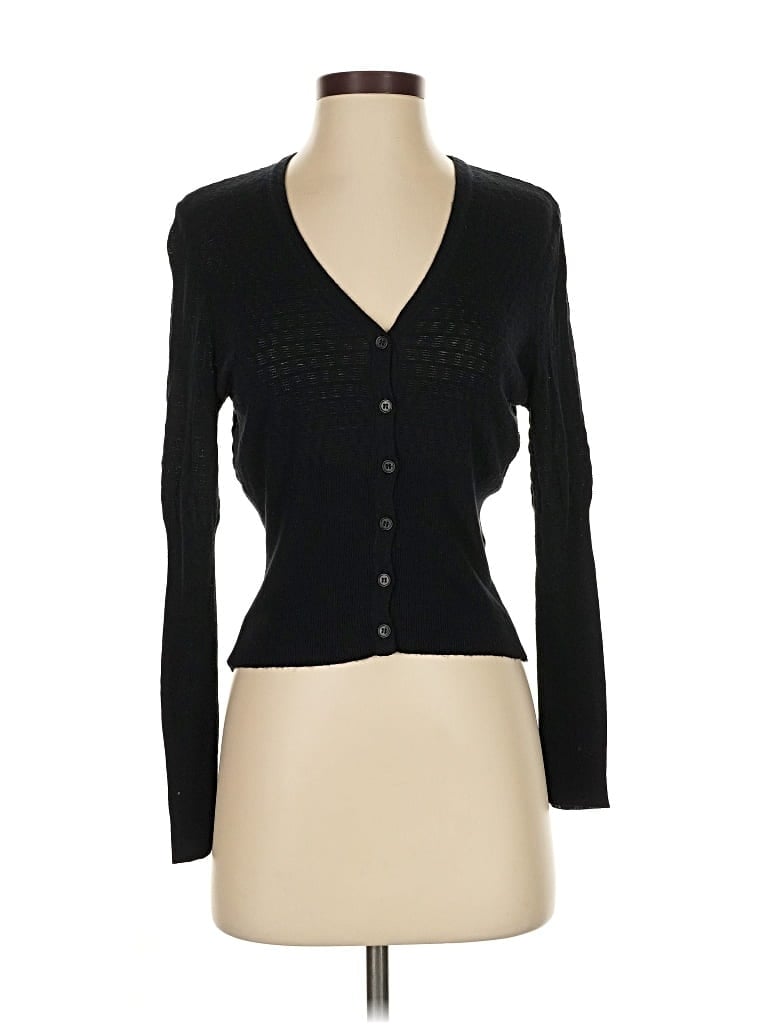 Pre-owned Calvin Klein Cardigan Sweater In Black