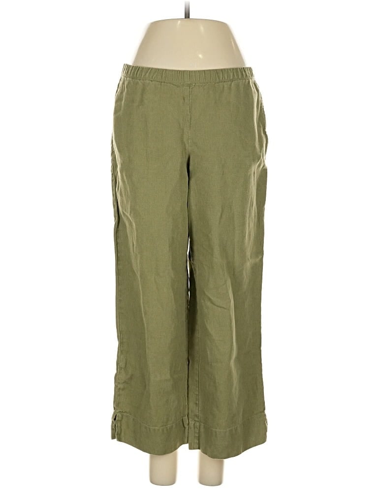 Pre-owned Jjill Linen Pants In Green