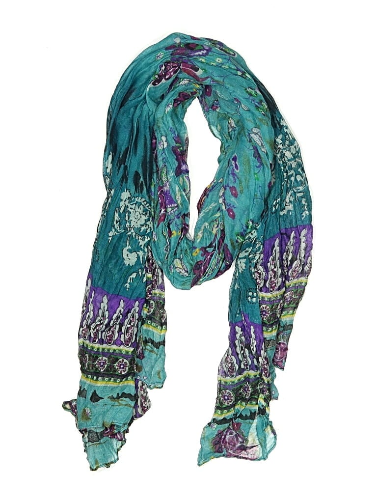 Pre-owned Assorted Brands Scarf In Blue