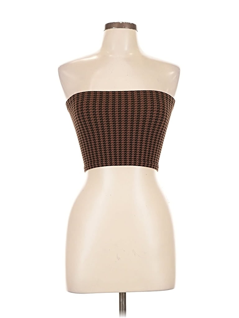 Pre-owned Intimately By Free People Tube Top Brown Strapless Neckline Tops