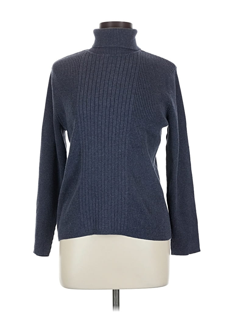 Pre-owned Charter Club Turtleneck Sweater In Blue