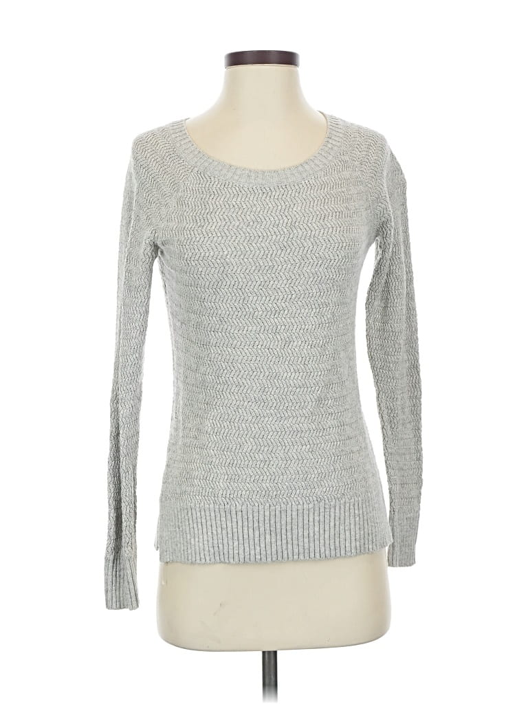 Pre-owned Ann Taylor Loft Pullover Sweater In Silver
