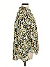 Catherine Malandrino Floral Green Long Sleeve Button-Down Shirt Size M - photo 4