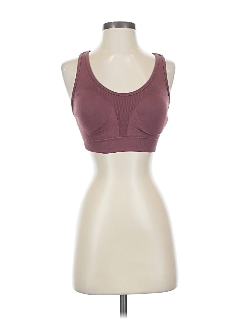 Pre-owned Velocity Sports Bra In Burgundy
