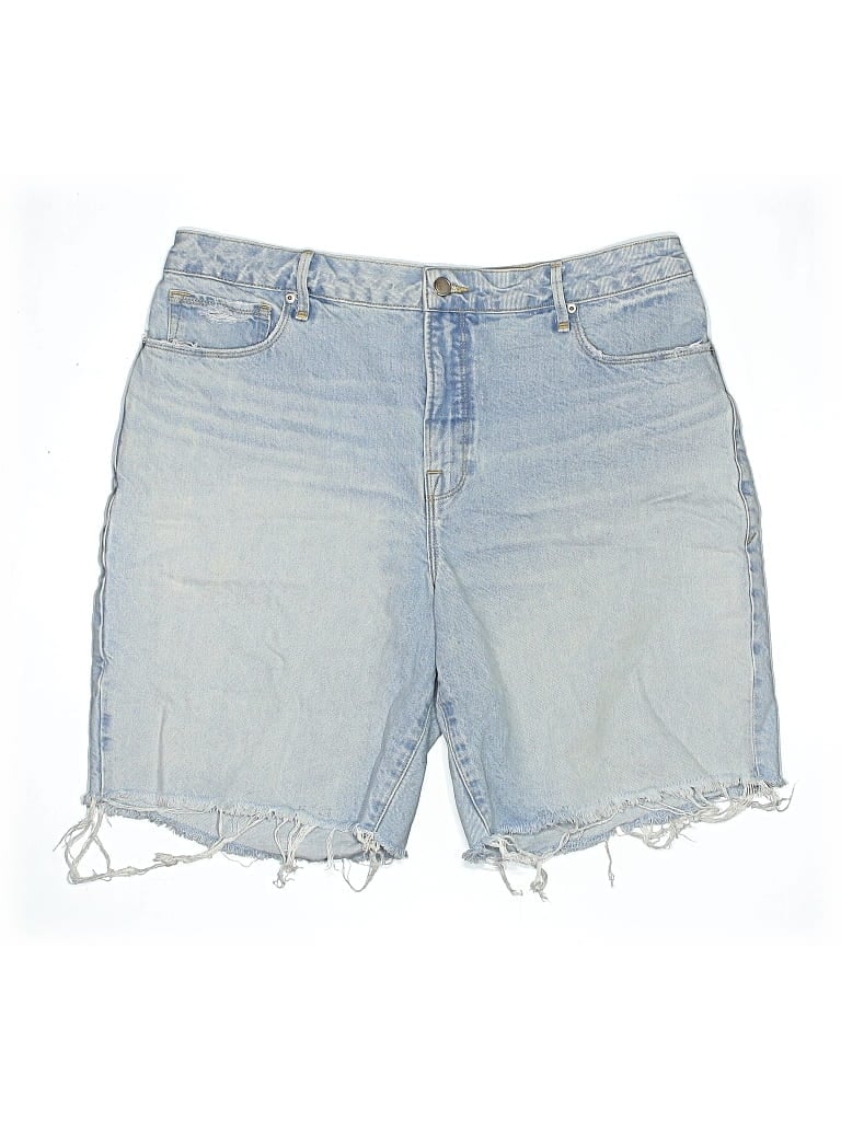 Pre-owned Good American Denim Shorts In Blue