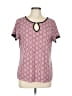 Adrienne Vittadini Pink Short Sleeve Top Size L - photo 1