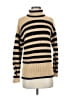 CAbi Stripes Tan Turtleneck Sweater Size XS - photo 1