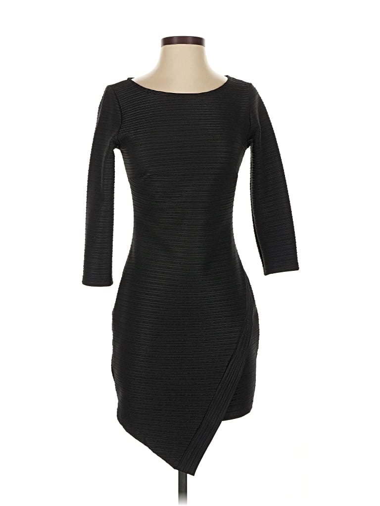 NASTY GAL INC. Pre-owned 3/4 Sleeve Top Black Boatneck Tops