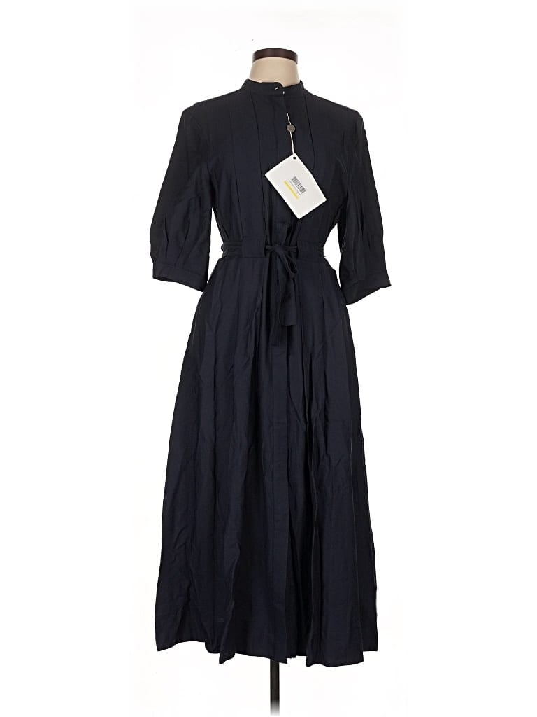 Pre-owned Iris & Ink Casual Dress In Black