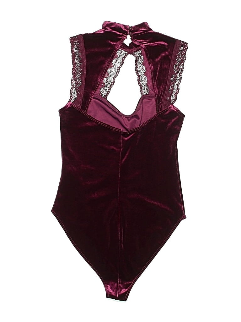 Pre-owned Forever 21 Bodysuit In Burgundy