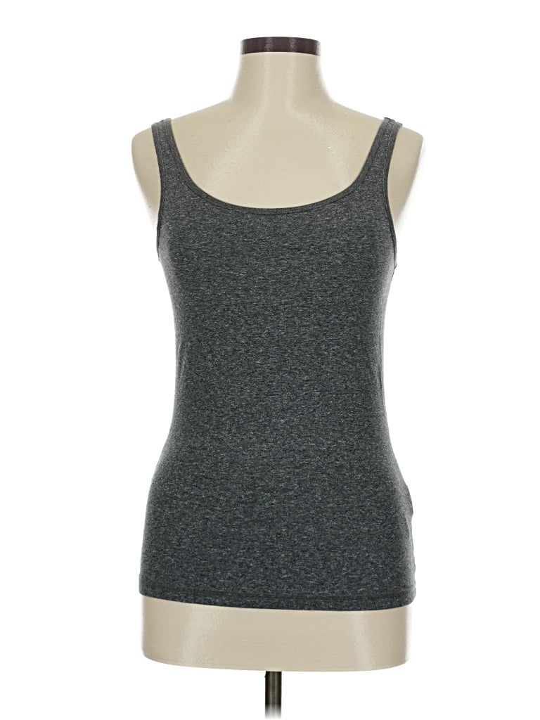 Pre-owned Divided By H&m Tank Top Gray Strapless Neckline Tops