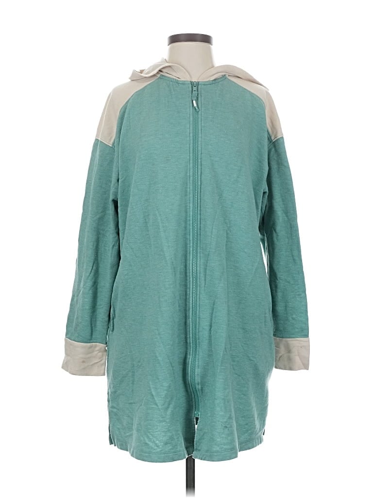 Pre-owned Cuddl Duds Zip Up Hoodie In Blue