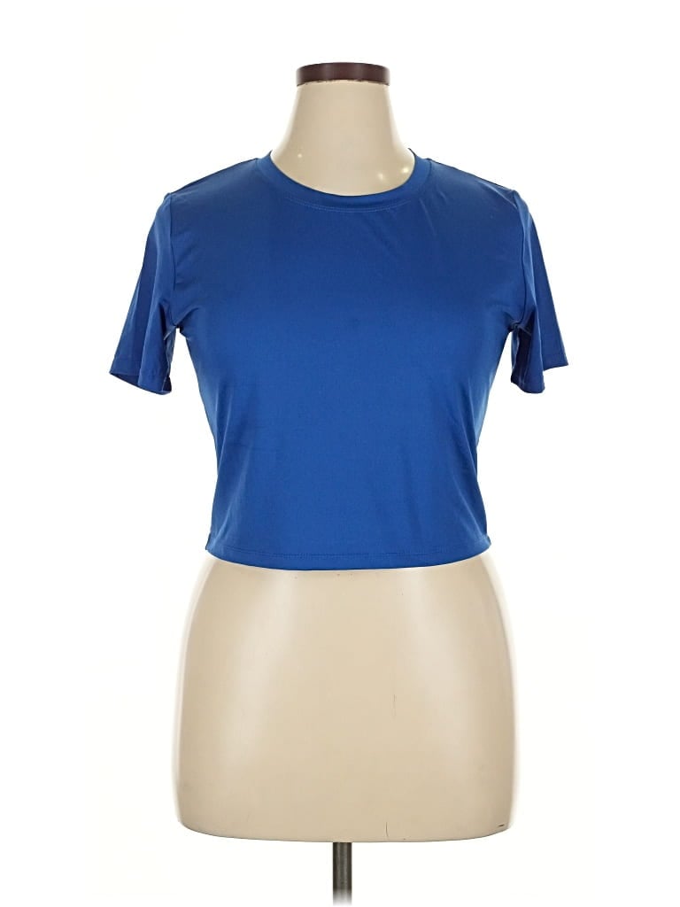 Pre-owned Unbranded Active T-shirt In Blue