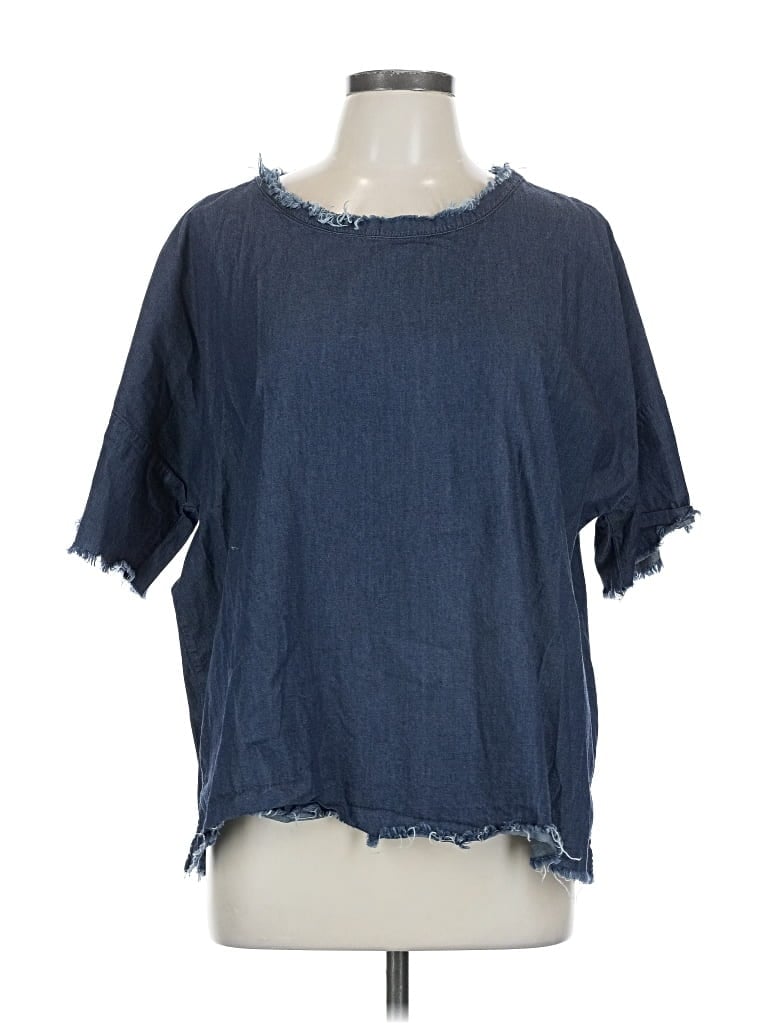DR. DENIM JEANSMAKERS Pre-owned Short Sleeve Blouse In Blue