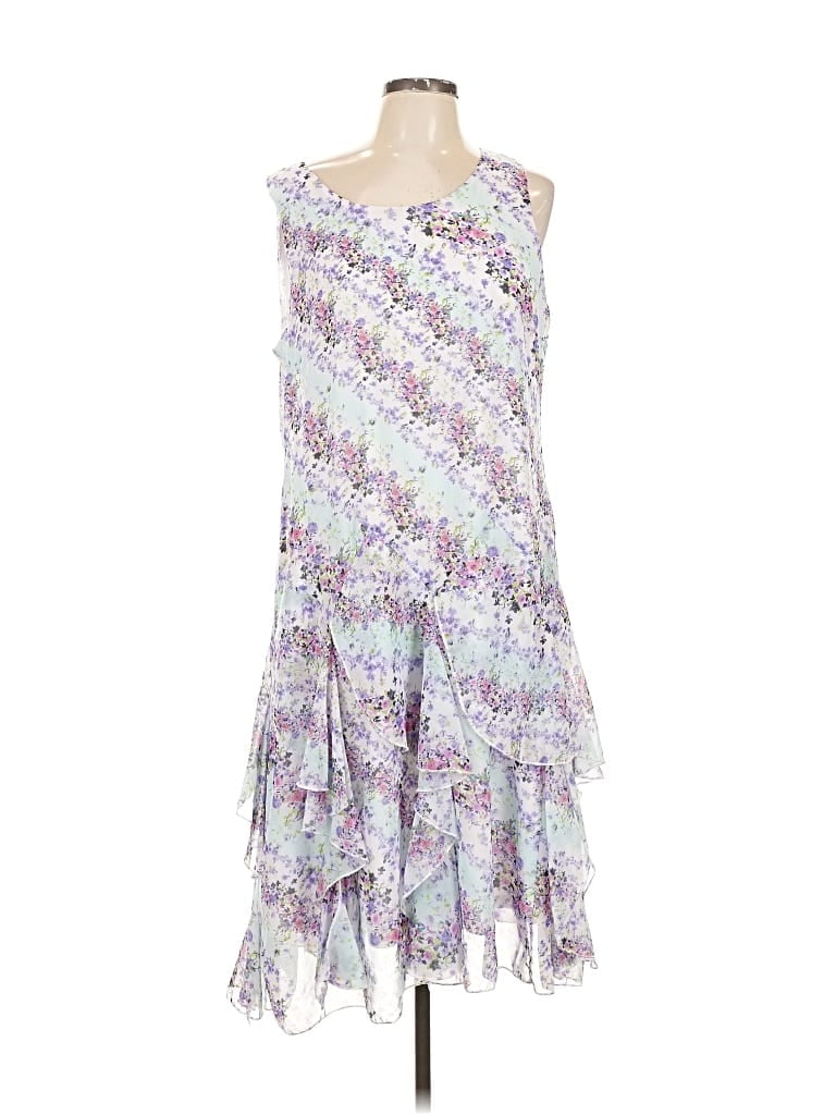 Pre-owned Nina Leonard Casual Dress In Purple