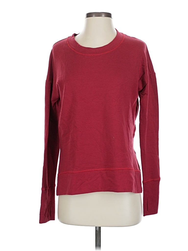 Pre-owned Athleta Sweatshirt In Burgundy