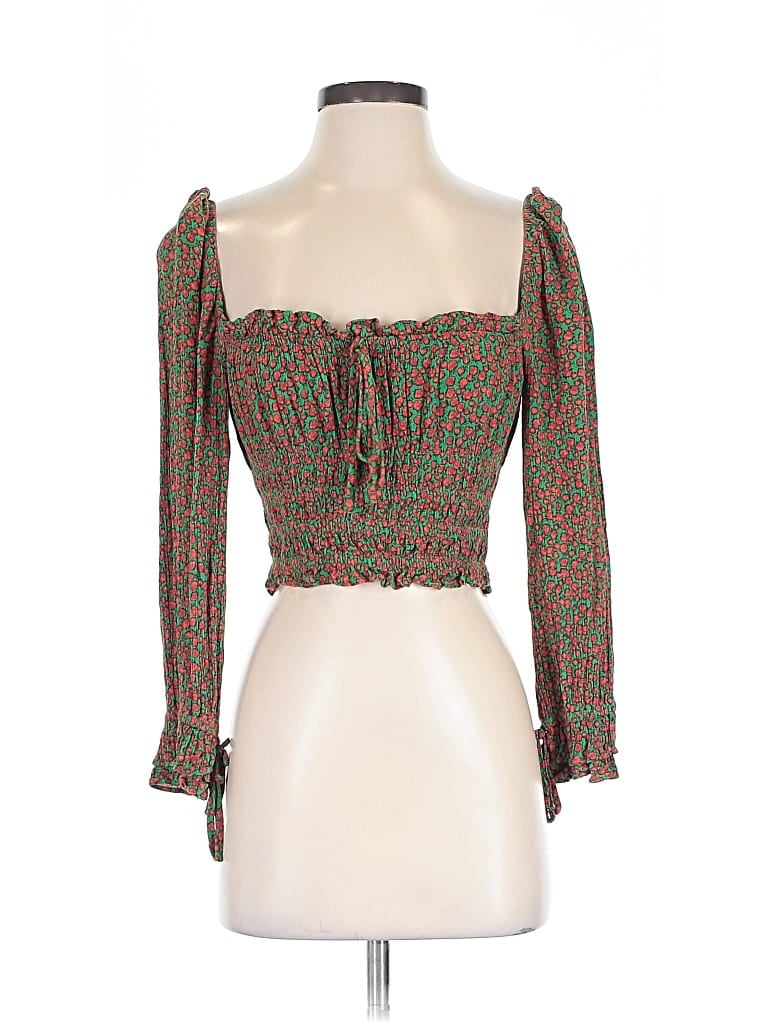 Pre-owned Wild Honey 3/4 Sleeve Blouse In Green
