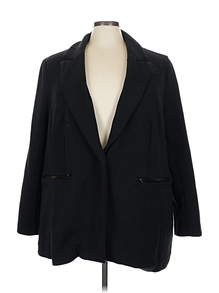 Pre-owned Lane Bryant Blazer Jacket In Black