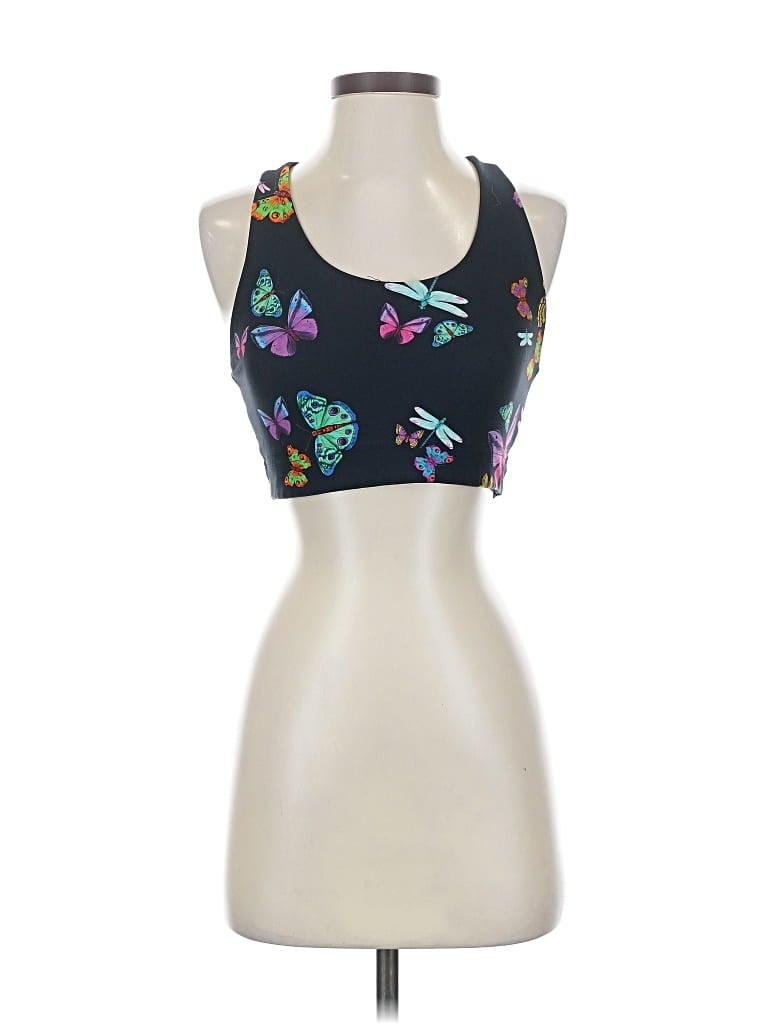 Pre-owned Terez Tank Top Black Halter Neckline Tops