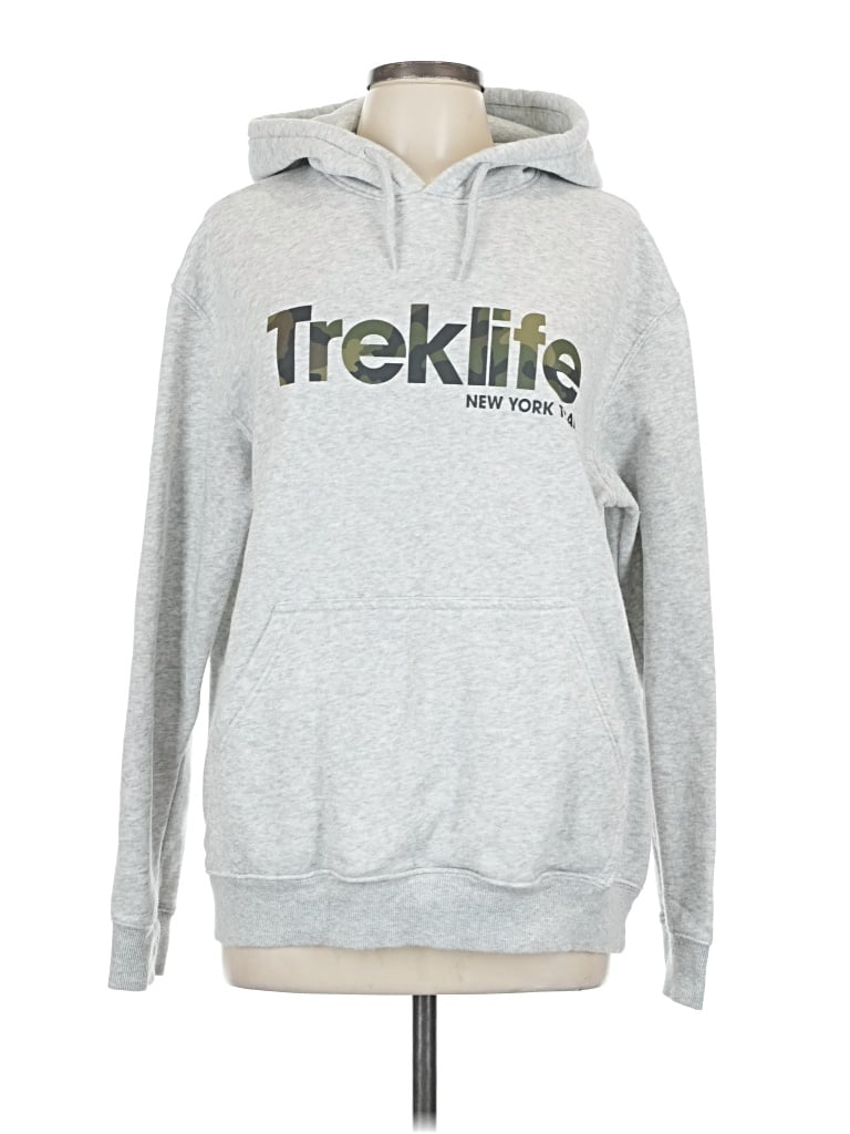 Pre-owned H&m L.o.g.g. Pullover Hoodie In Silver