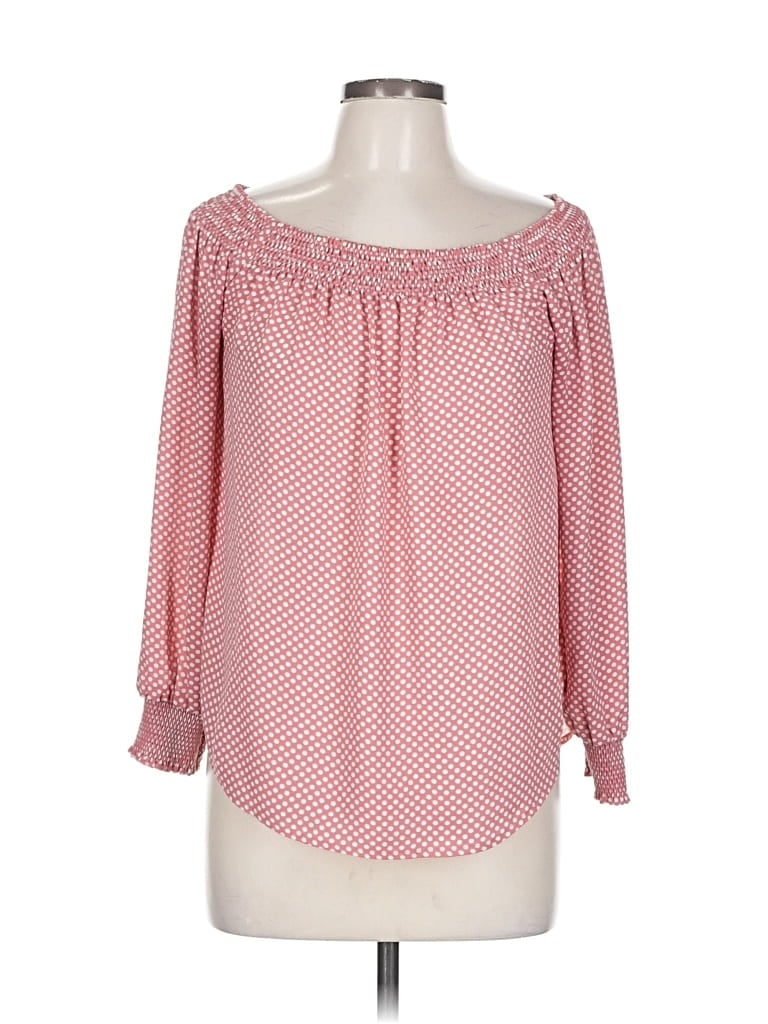 Pre-owned Express Outlet 3/4 Sleeve Blouse In Pink