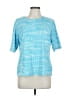 Lands' End Tie-dye Blue Short Sleeve Top Size L - photo 1