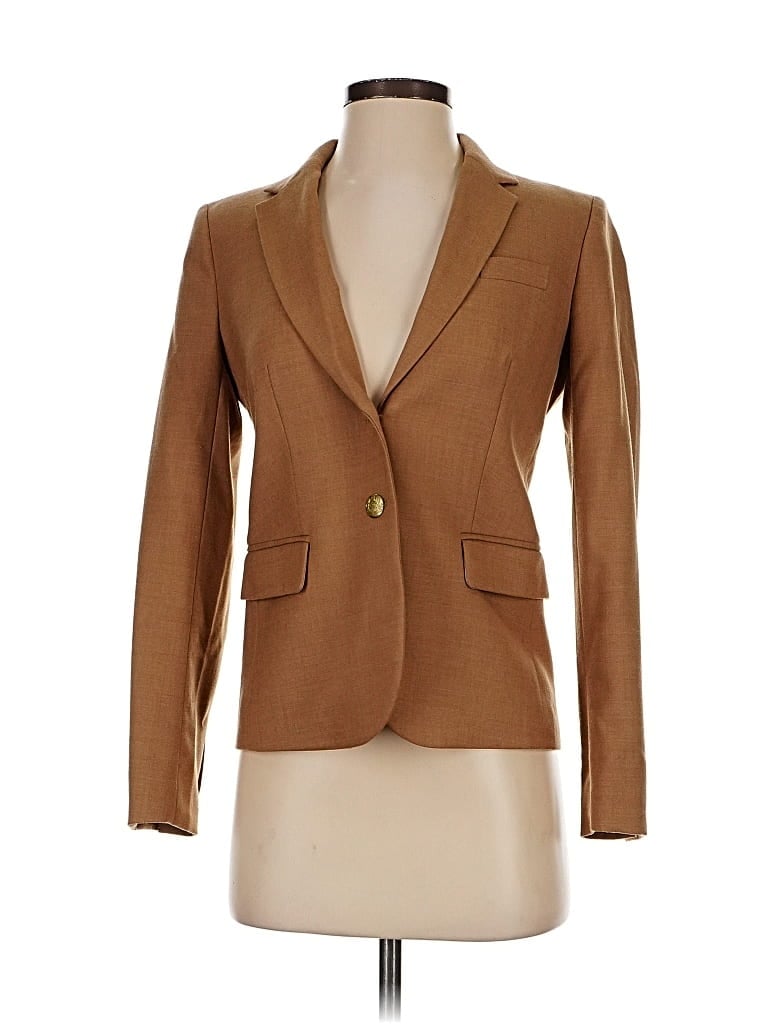 Pre-owned J.crew Factory Store Blazer Jacket In Brown