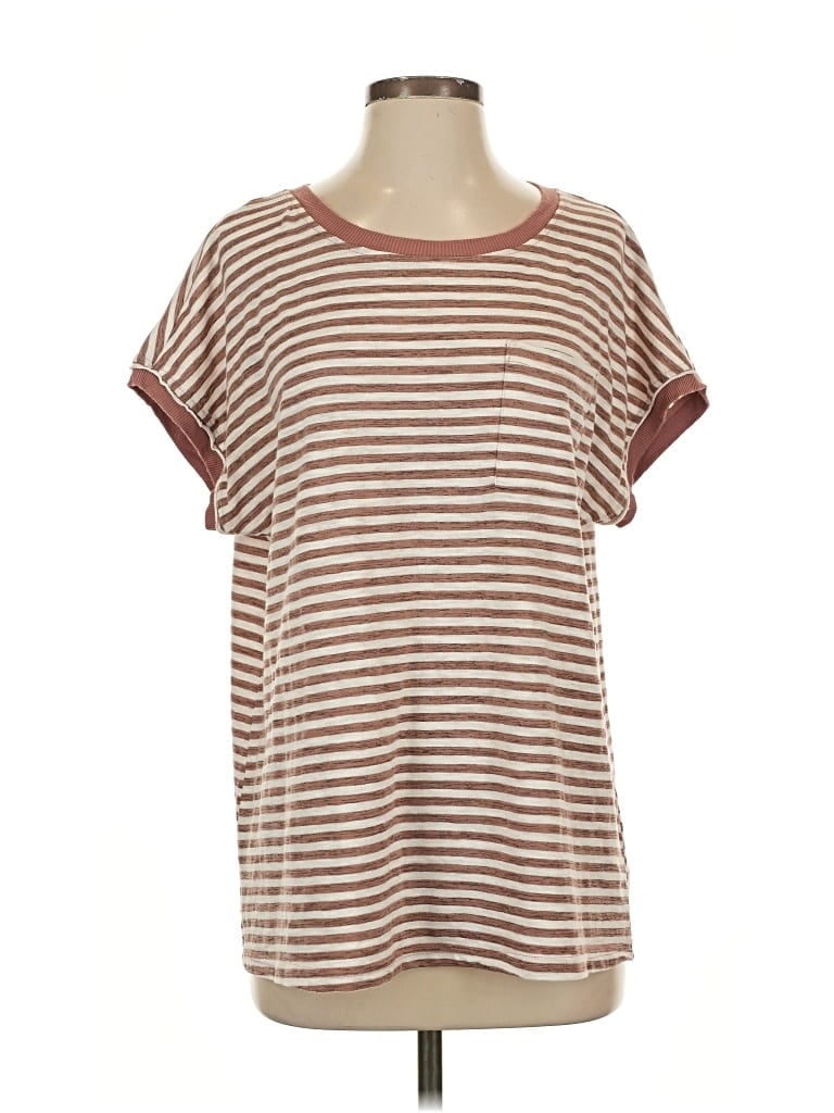 Pre-owned Cotton Bleu Short Sleeve T-shirt In Brown