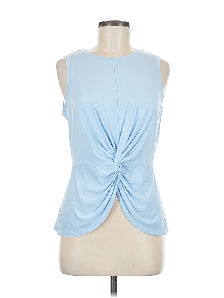 Pre-owned Sweaty Betty Sleeveless Top Blue Keyhole Neckline Tops