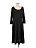 Lands' End Solid Black Casual Dress Size L - photo 1