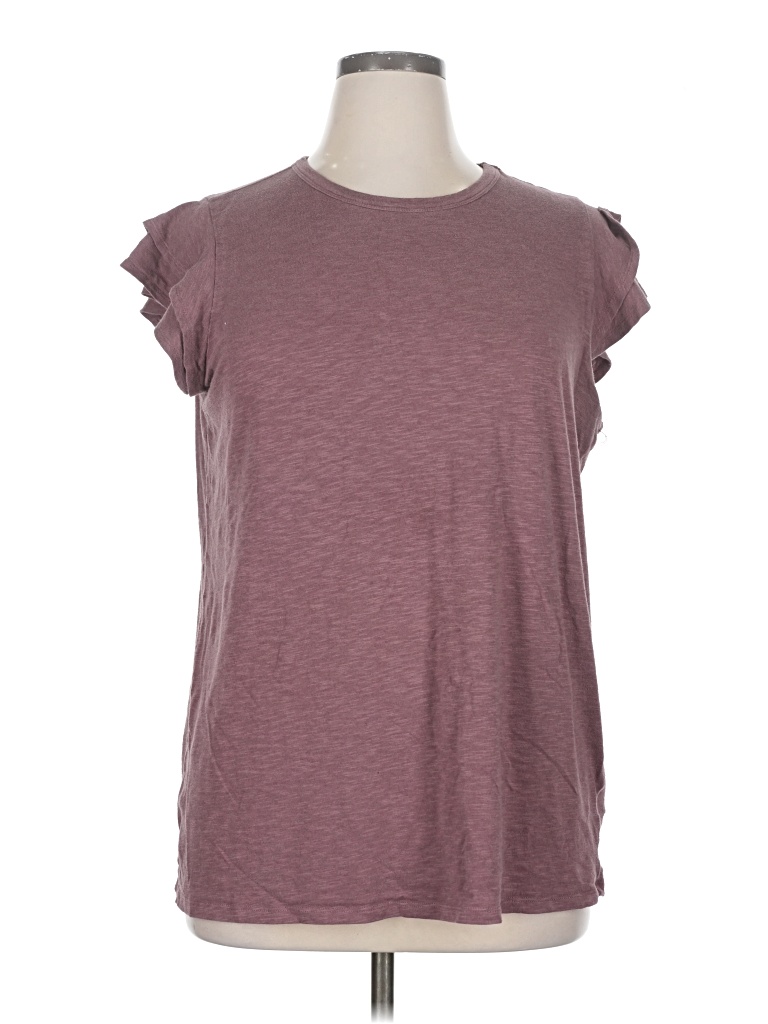 TORRID Pre-owned Sleeveless T-shirt In Burgundy