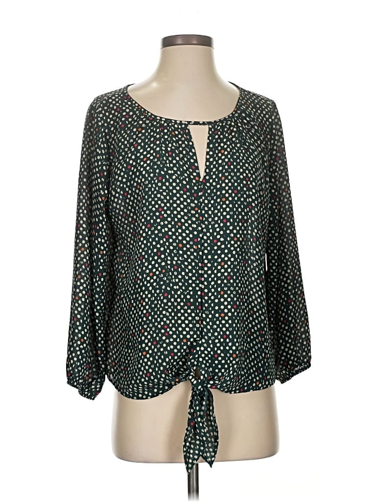 Pre-owned West Kei 3/4 Sleeve Blouse In Green