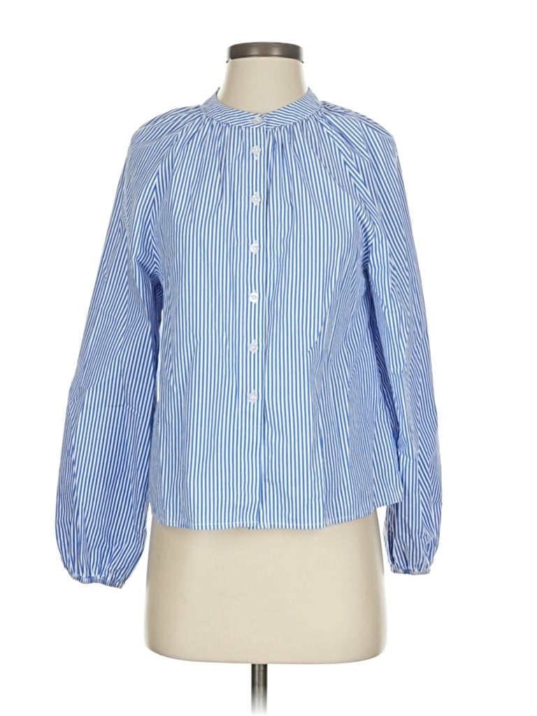 EVEREVE Pre-owned Long Sleeve Blouse In Blue