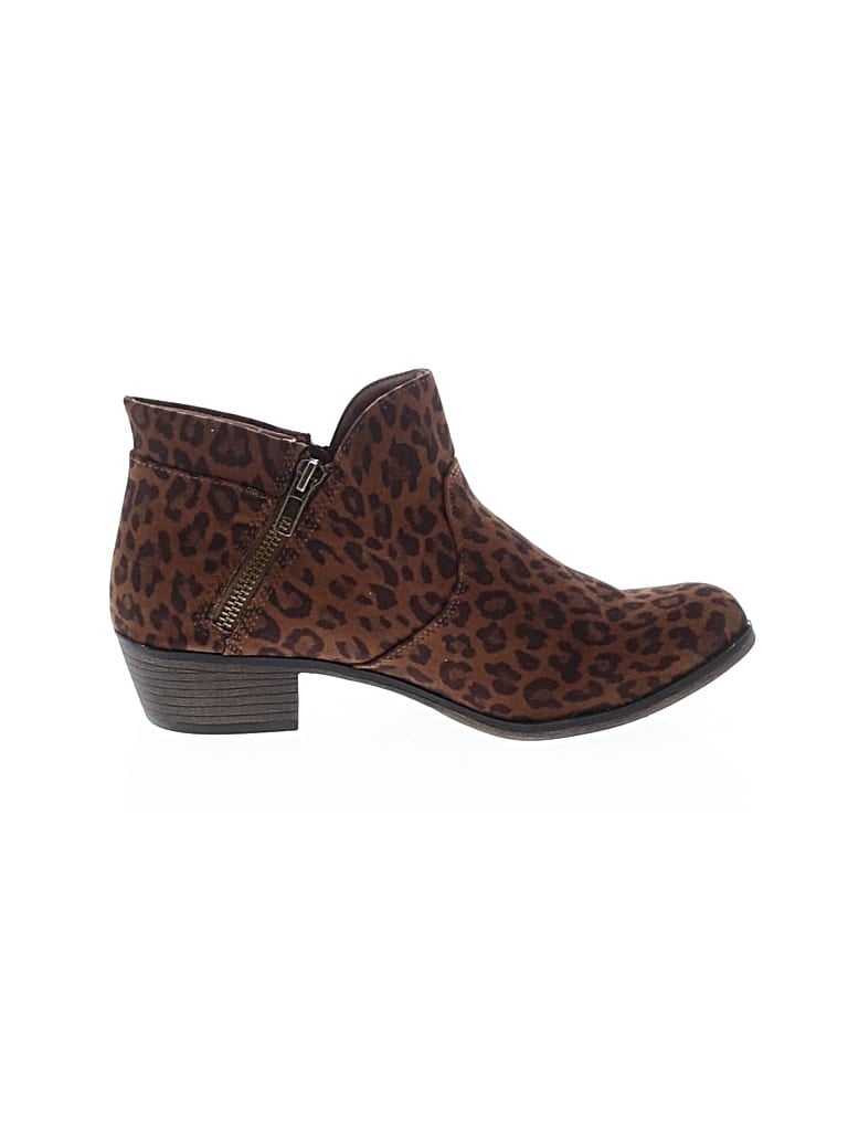Pre-owned Sun + Stone Ankle Boots In Brown