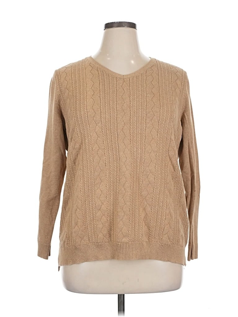 Pre-owned Talbots Outlet Pullover Sweater In Brown