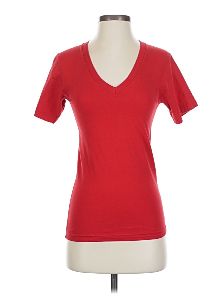 Pre-owned American Apparel Short Sleeve T-shirt In Red