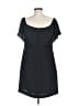 Charles Henry Solid Black Casual Dress Size M - photo 2