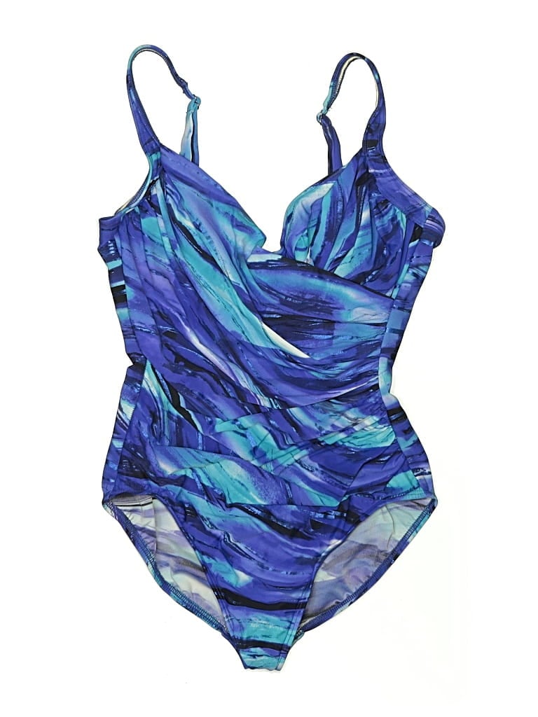 Pre-owned Miraclesuit One Piece Swimsuit In Blue